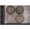 Image 1 : 1875, 77, 82 & 1888 SILVER SEATED LIBERTY DIMES
