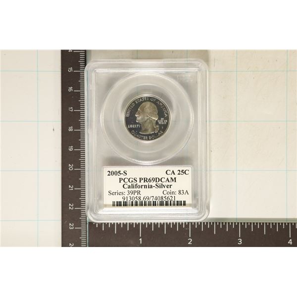 2005-S SILVER CALIFORNIA QUARTER PCGS PR69 DCAM