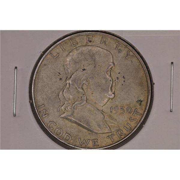 1950-D  SILVER FRANKLIN HALF DOLLAR