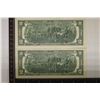 Image 2 : 2-1976 US STAR NOTE $2'S WITH CONSECUTIVE SERIALS