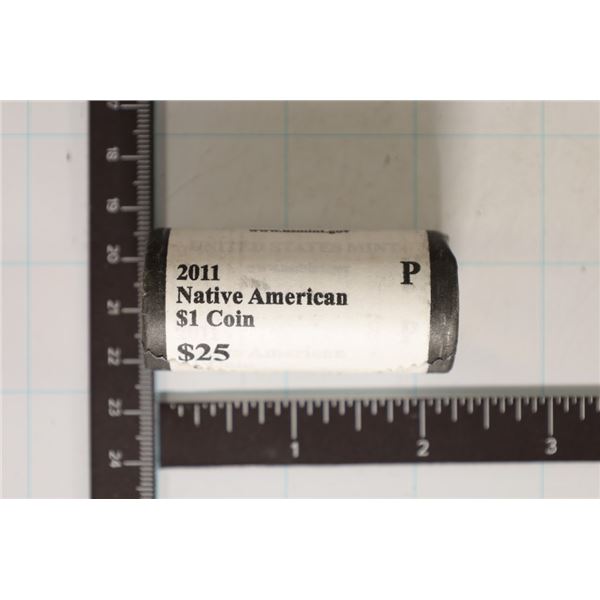 2011-P US $25 ROLL OF NATIVE AMERICAN DOLLARS BU