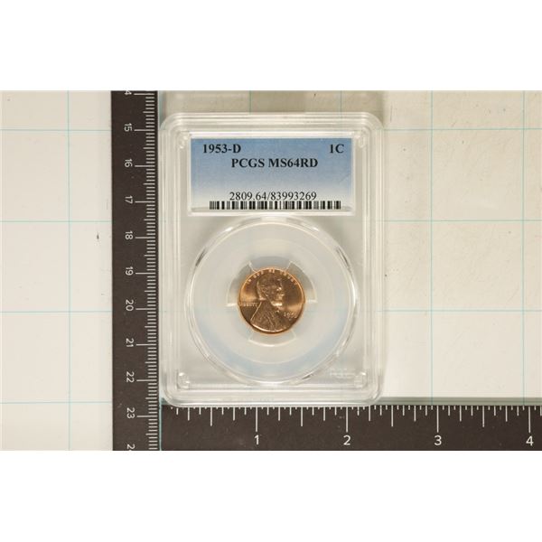 1953-D LINCOLN WHEAT CENT PCGS MS64RD