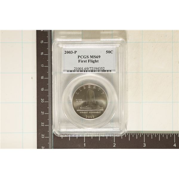 2003-P US FIRST FLIGHT HALF DOLLAR PCGS MS69