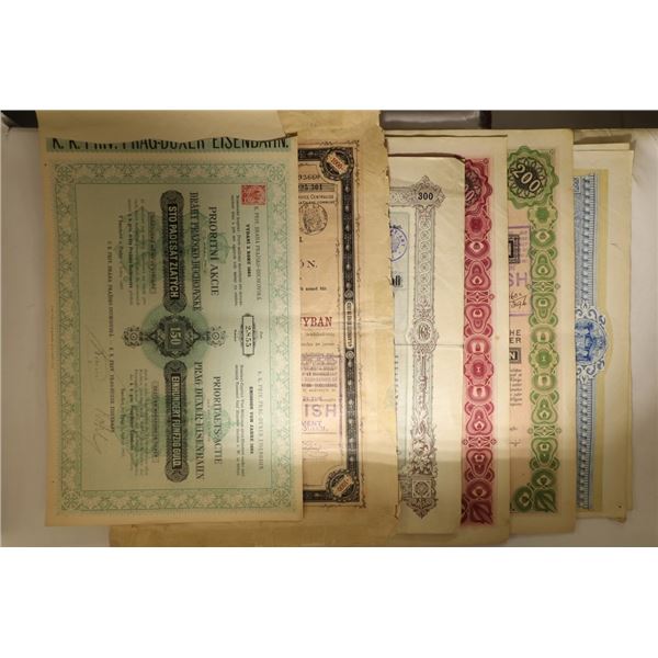 6 FOREIGN STOCK BONDS ETC...