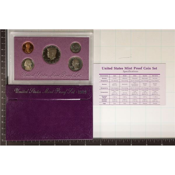 1989 US PROOF SET (WITH BOX) & WITH CERTIFICATE