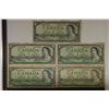 Image 1 : 5-1954 CANADA $1 BILLS