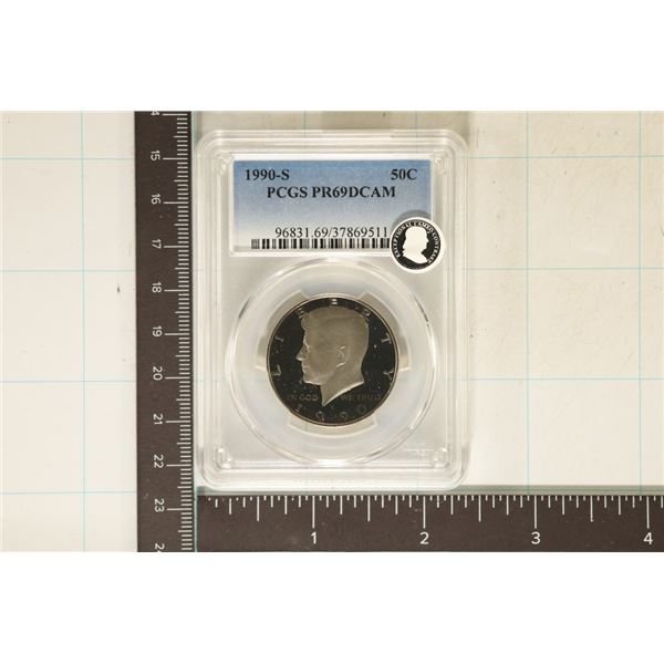 1990-S KENNEDY HALF DOLLAR PCGS PR69 DCAM