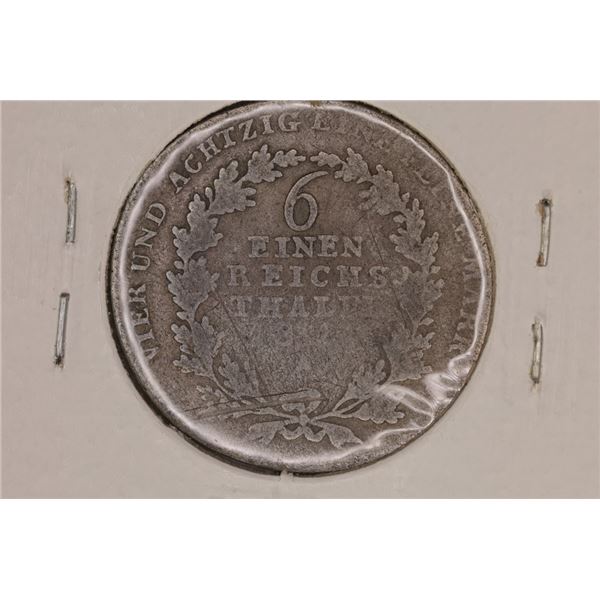 1810-A PRUSSIA SILVER 1/6 THALER .521
