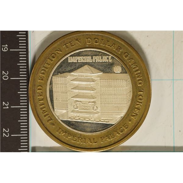 CASINO $10 SILVER TOKEN (UNC) IMPERIAL PALACE