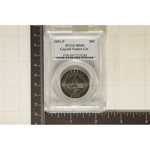 2001-P CAPITOL VISITOR CTR US HALF DOLLAR PCGS