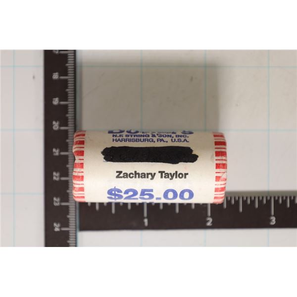US BRILLIANT UNC ZACKARY TAYLOR $25 ROLL