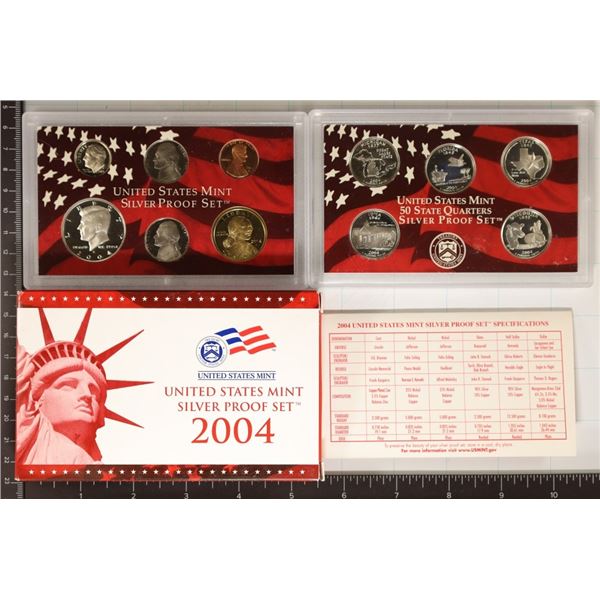 2004  US SILVER PROOF SET (WITH BOX) AND
