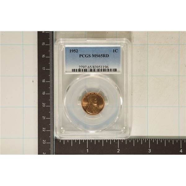 1952 LINCOLN WHEAT CENT PCGS MS65RD