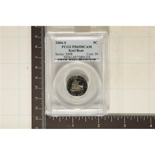 2004-S KEELBOAT NICKEL PCGS PR69 DCAM
