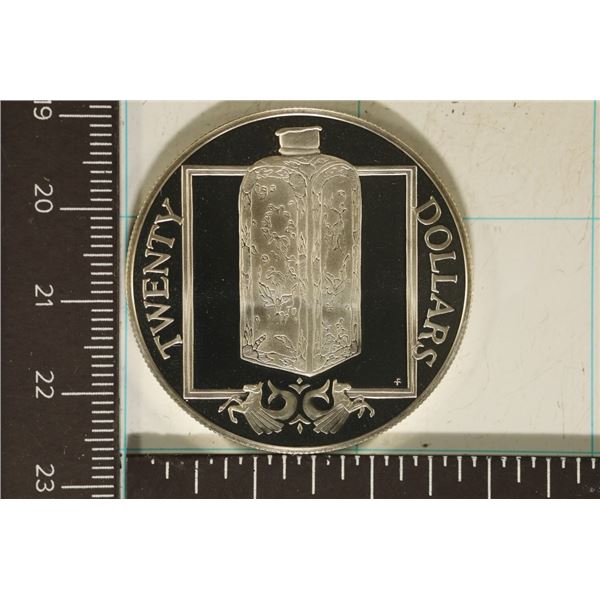 1985 BRITISH VIRGIN ISLANDS PF $20 SILVER COIN