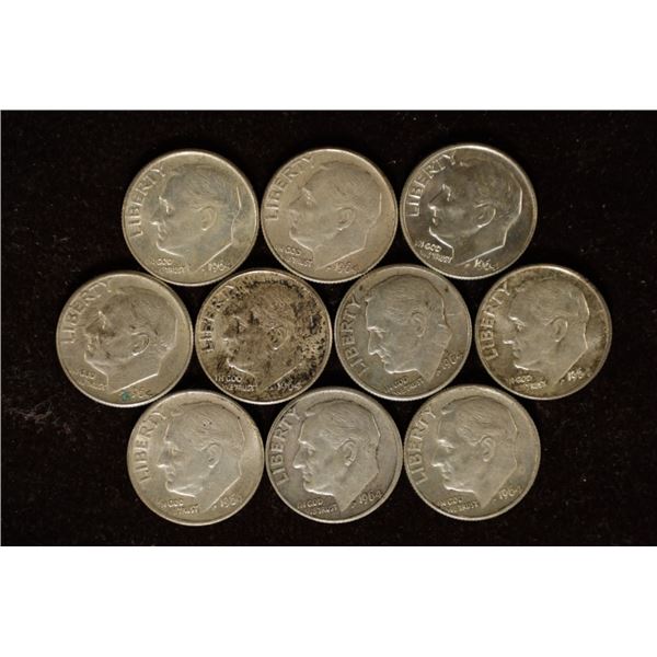 10-1964 SILVER ROOSEVELT DIMES