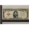 Image 1 : 1928-B US $5 RED SEAL BILL