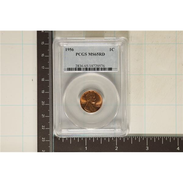 1956 LINCOLN WHEAT CENT PCGS MS65RD