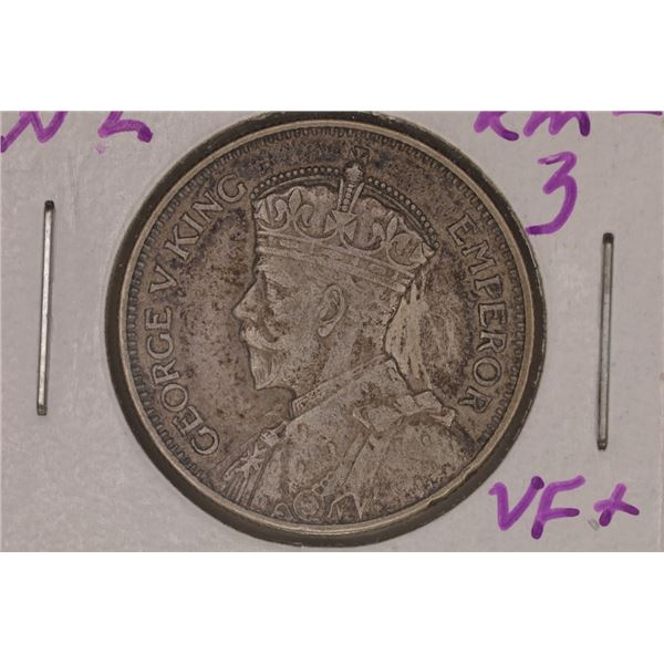 KEY DATE 1935 SILVER NEW ZEALAND SHILLING KM-3