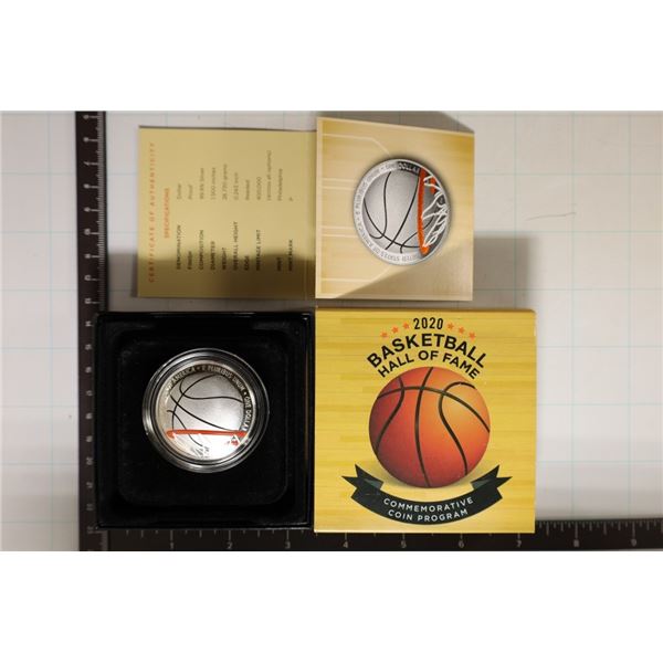 2020-P US $1 BASKETBALL HALL OF FAME COIN 99.9%