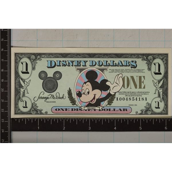 1994 ONE DISNEY DOLLAR CRISP UNC "MICKEY"