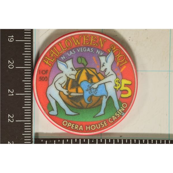 1 OF 500 OPERA HOUSE CASINO $5 CASINO CHIP