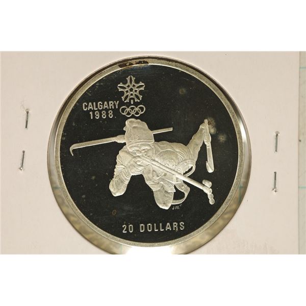 1986 CANADA SILVER PF $20 COIN 1.0001 OZ. ASW