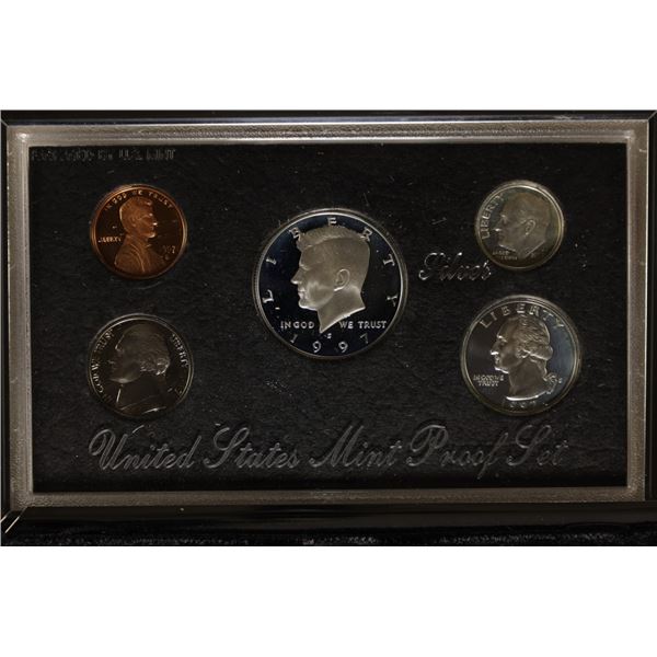 1997 US SILVER PREMIER PROOF SET (WITH BOX) AND