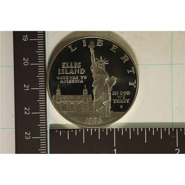 1986-S US PF SILVER DOLLAR STATUE OF LIBERTY