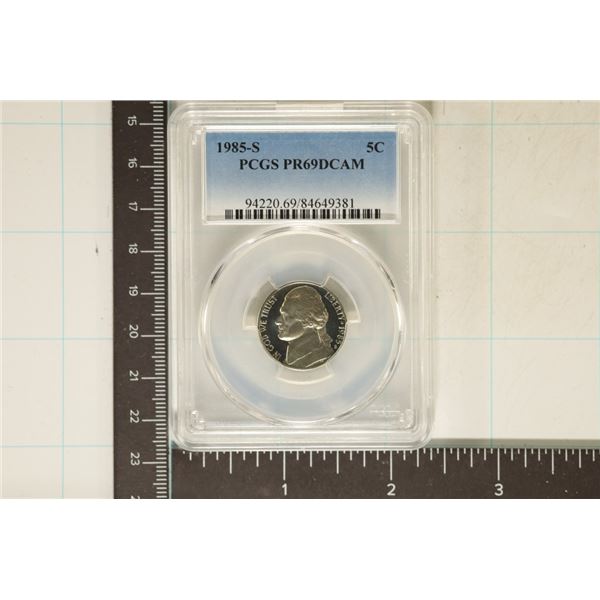 1985-S JEFFERSON NICKEL PCGS PR69 DCAM