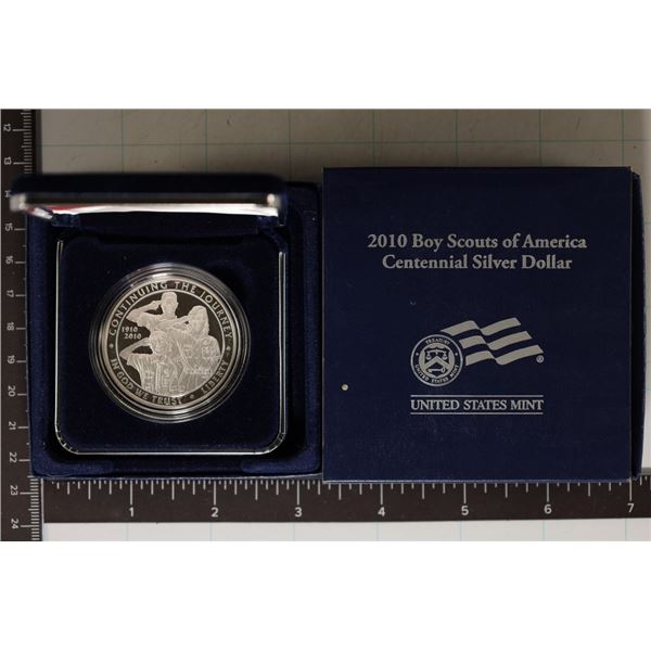 2010-P US PF SILVER DOLLAR  BOY SCOUTS WITH