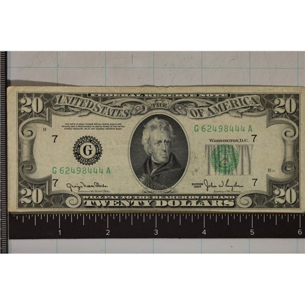 1950 US $20 FRN GREEN SEAL