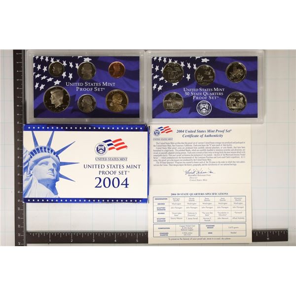 2004 US PROOF SET (WITH BOX) & WITH CERTIFICATE