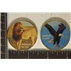 Image 1 : 2 GOLD PLATED 1 OZ. ANIMAL WORLD PF ROUNDS: