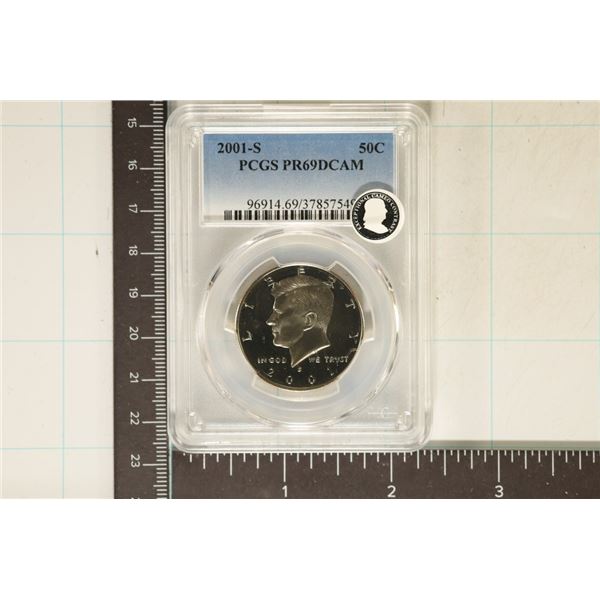 2001-S KENNEDY HALF DOLLAR PCGS PR69 DCAM