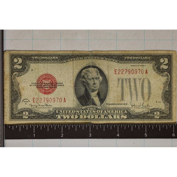 1928-G US $2 RED SEAL NOTE