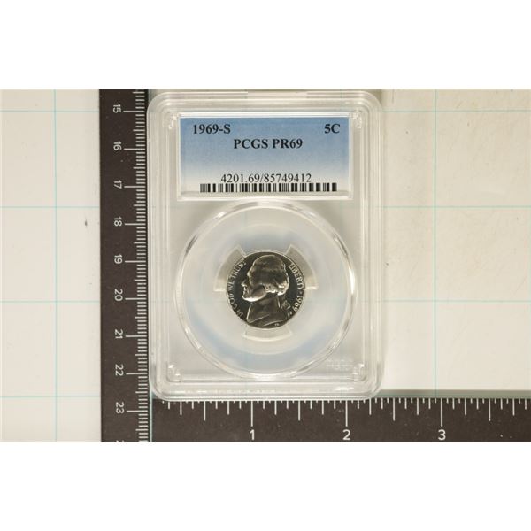 1969-S JEFFERSON NICKEL PCGS PR69