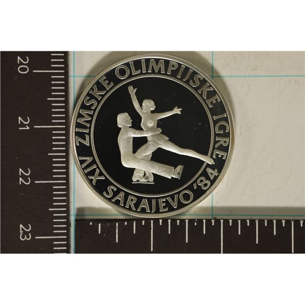 1984 YUGOSLAVIA PF STERLING SILVER 100 DINARA