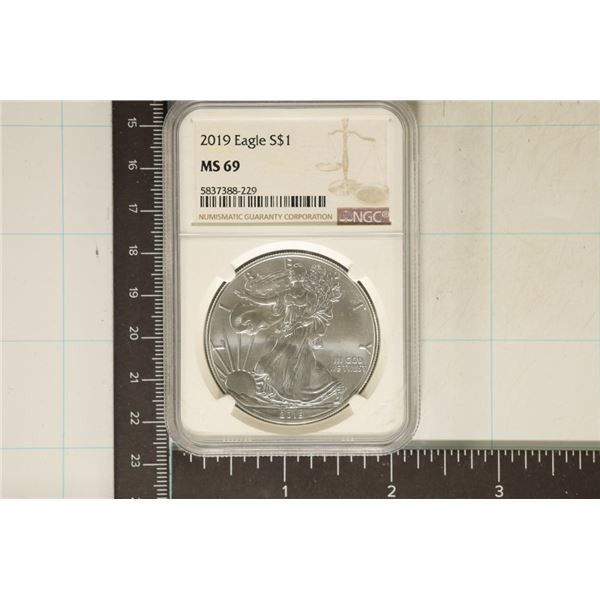 2019 AMERICAN SILVER EAGLE NGC MS69