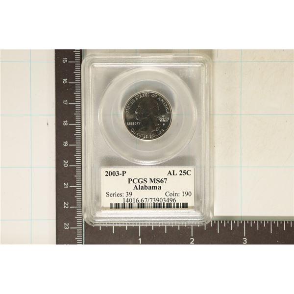 2003-P ALABAMA QUARTER PCGS MS67