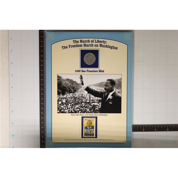 SILVER STANDING LIBERTY QUARTER & STAMP SET