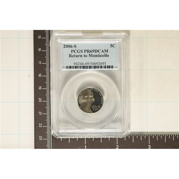 2006-S RETURN TO MONTICELLO NICKEL PCGS PR69