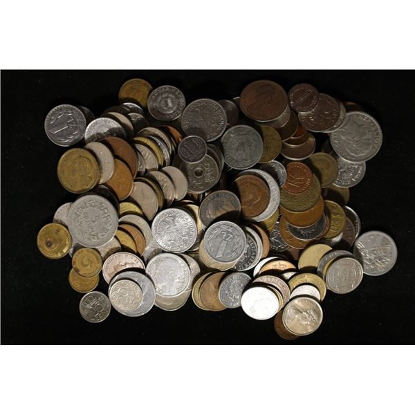 27.5 OZ. OF ASSORTED FOREIGN COINS: NICE