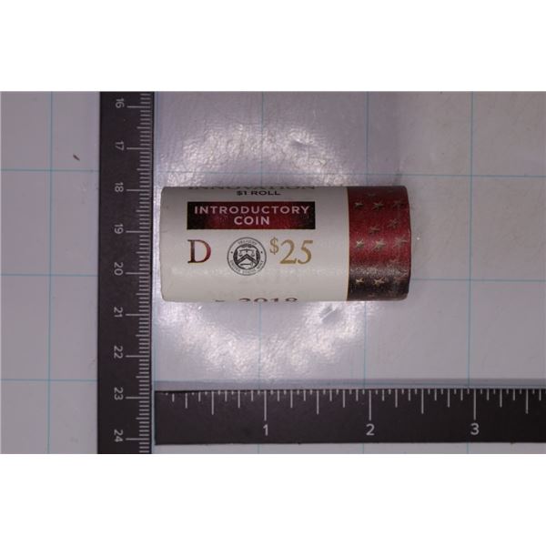 2018-D SOLID DATE $25 ROLL OF AMERICAN INNOVATION