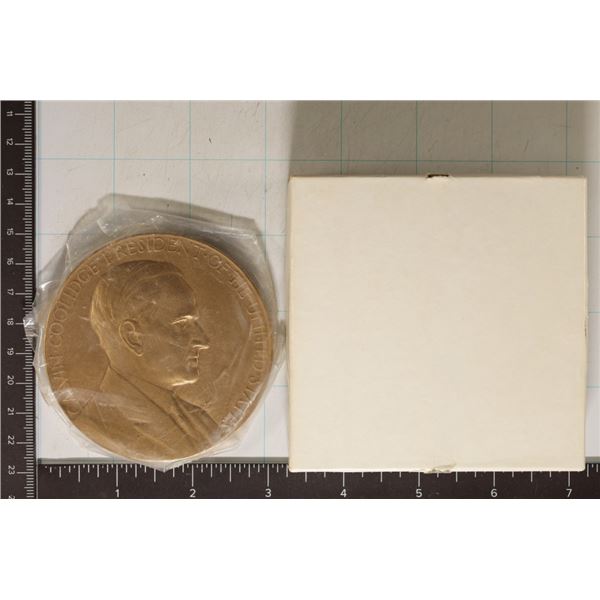 3"  US BRONZE MEDAL CALVIN COOLIDGE INAUGURAL