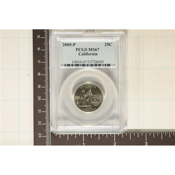 2005-P CALIFORNIA QUARTER PCGS MS67