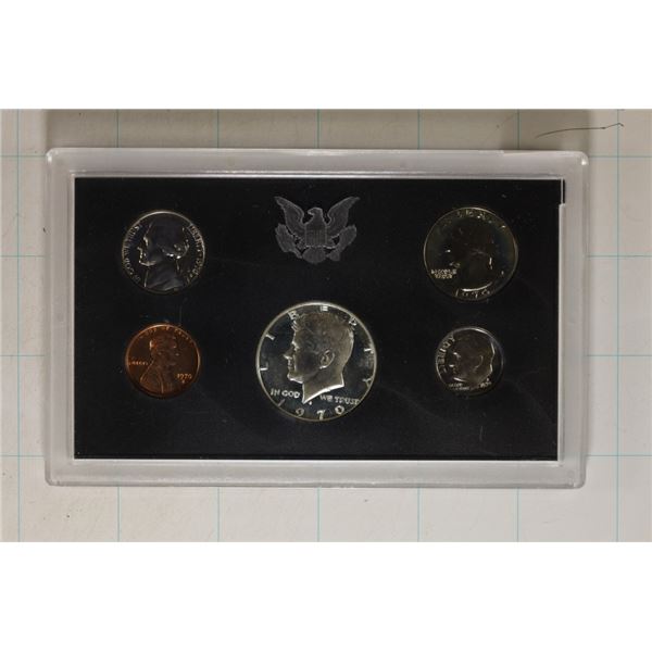 1970 US PROOF SET WITHOUT BOX, 40% SILVER JFK HALF