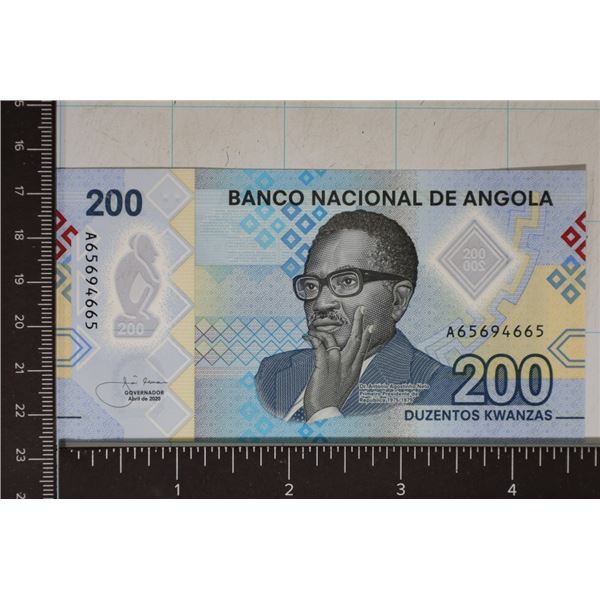 2020 BANK OF ANGOLA CU POLYMER 200 KWNAZAS