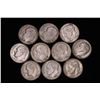 Image 1 : 10-SILVER ROOSEVELT DIMES: 8-1964 & 2-1964-D