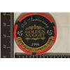 Image 1 : $5 GOLDEN NUGGET CASINO CHIP 1996 50TH ANNIVERSARY
